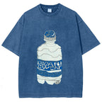 Pocari Sweat Japanese Hand Drawn Style Vintage Washed T-shirt