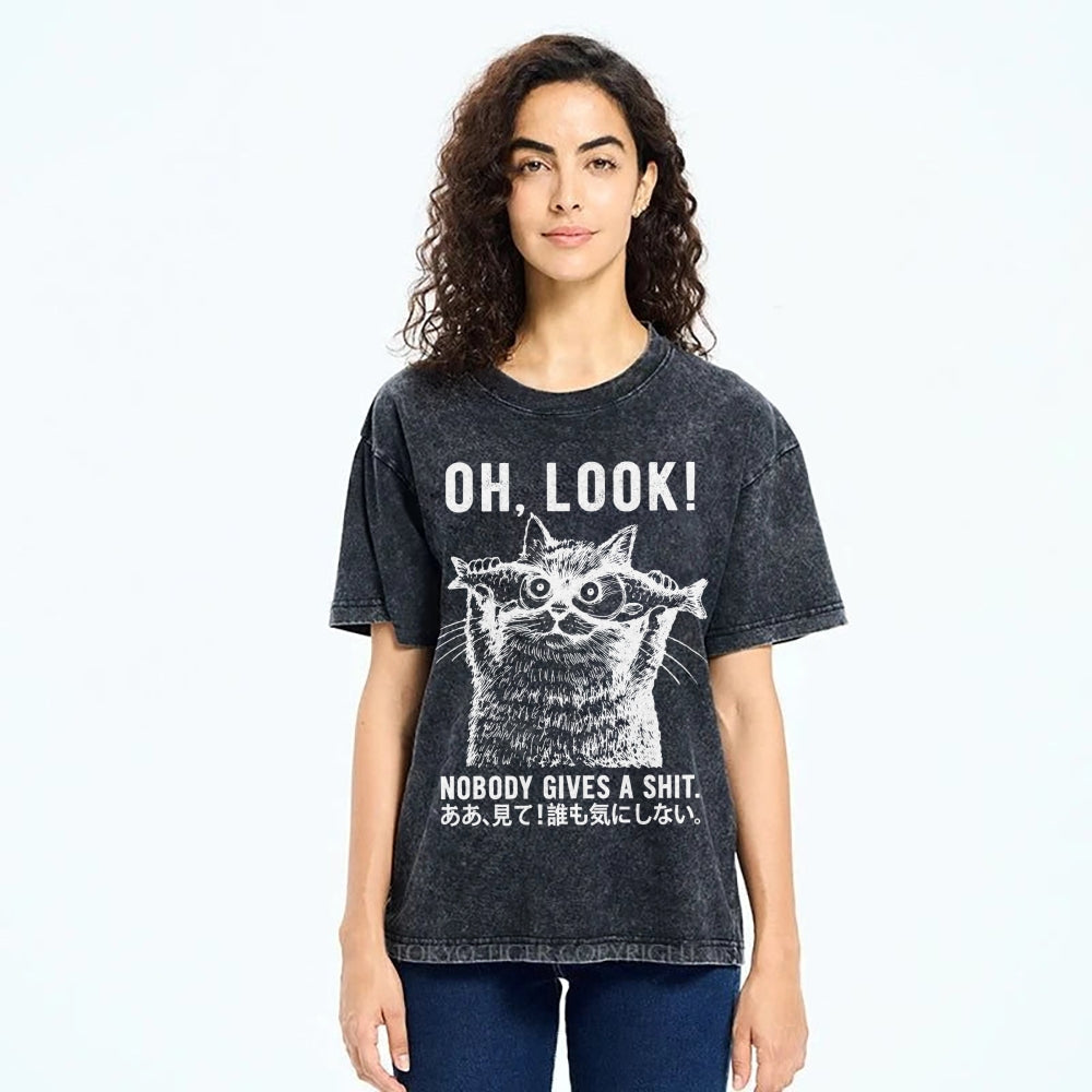 Oh Look No One Cares Washed T-Shirt