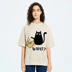 Naughty Cat Japan Washed T-Shirt