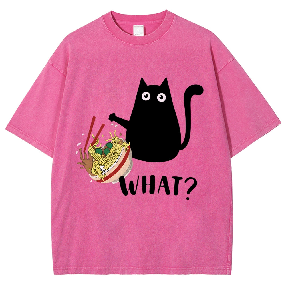 Naughty Cat Japan Washed T-Shirt