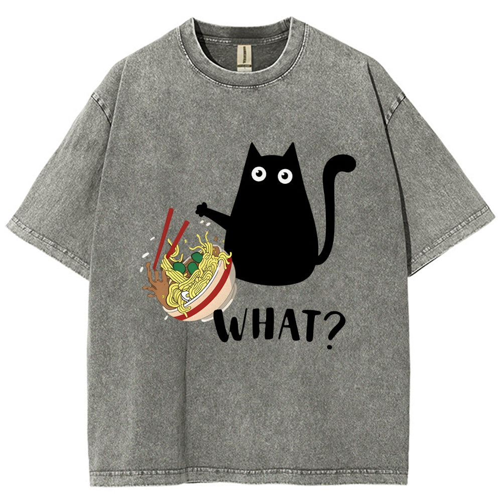 Naughty Cat Japan Washed T-Shirt