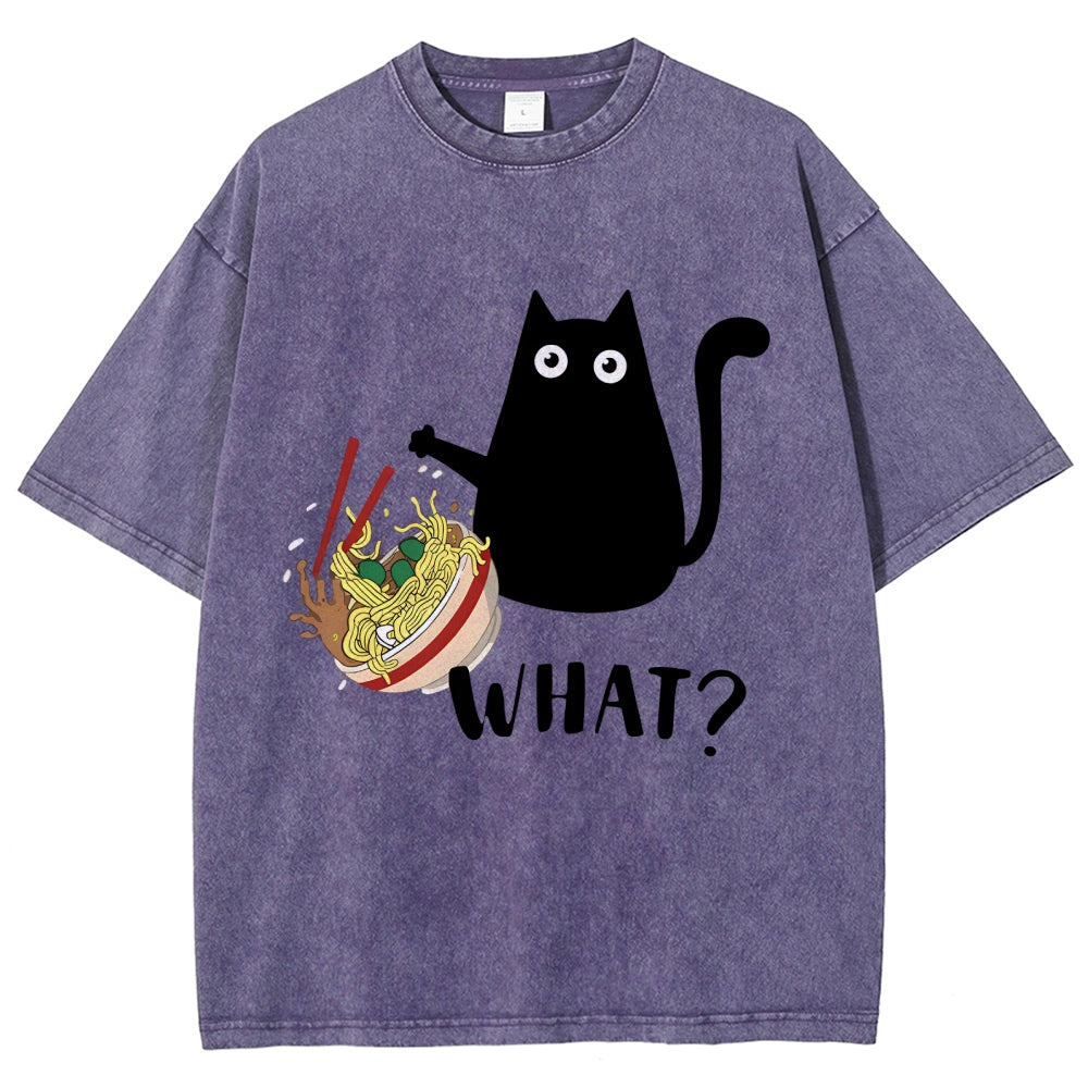Naughty Cat Japan Washed T-Shirt