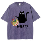 Naughty Cat Japan Washed T-Shirt