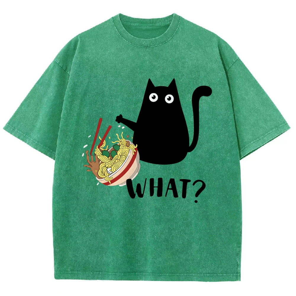 Naughty Cat Japan Washed T-Shirt