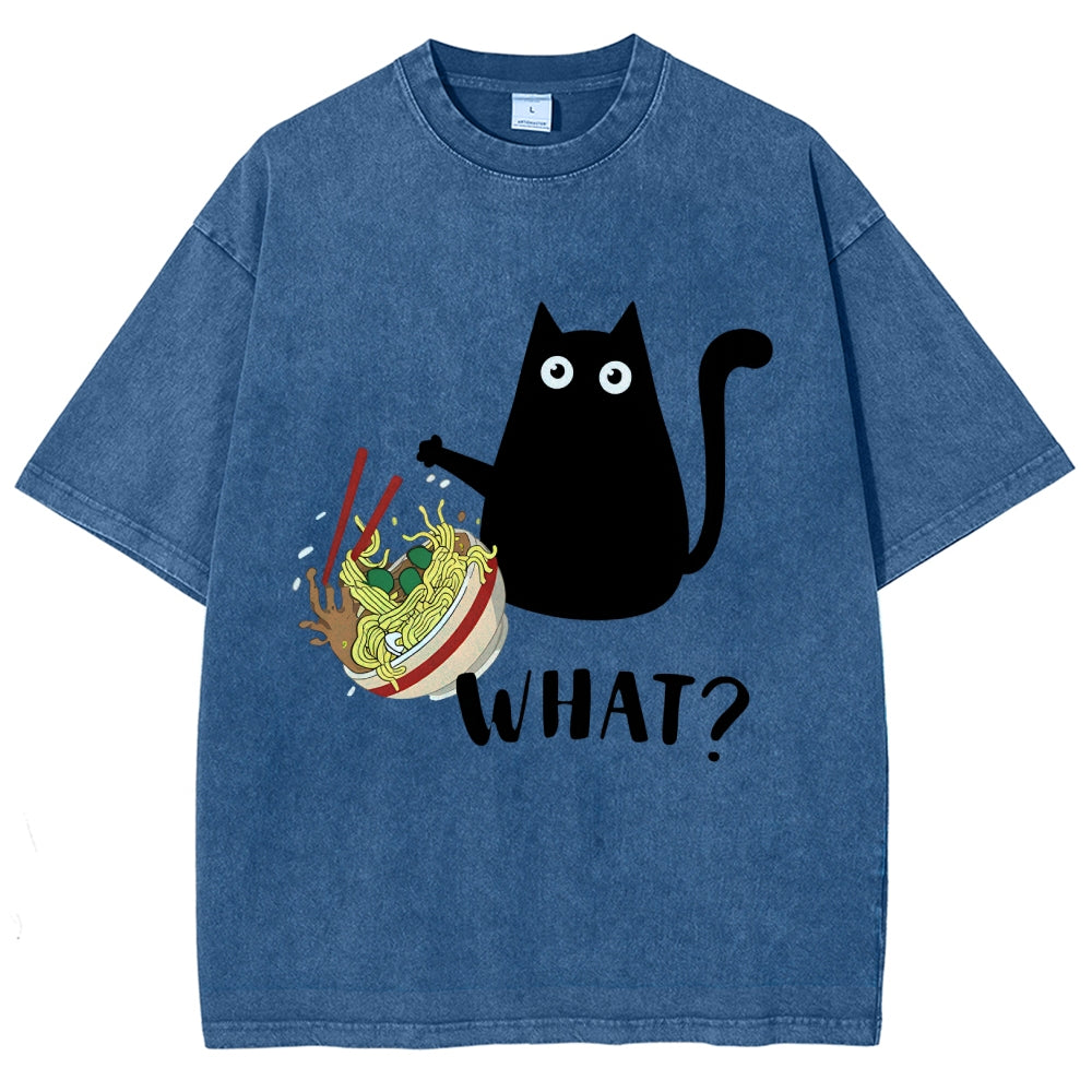 Naughty Cat Japan Washed T-Shirt