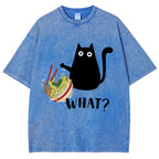 Naughty Cat Japan Washed T-Shirt