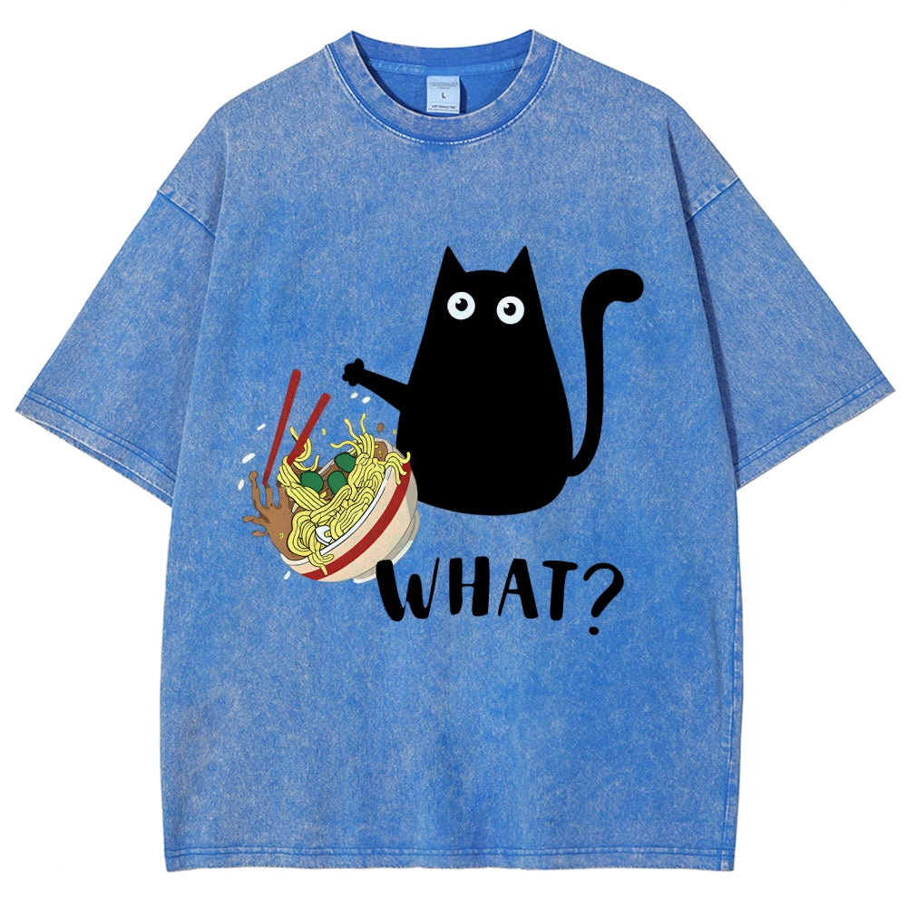Naughty Cat Japan Washed T-Shirt