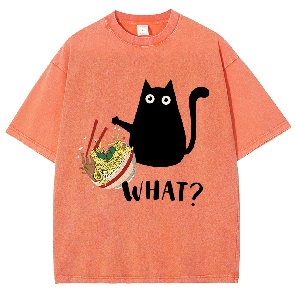 Naughty Cat Japan Washed T-Shirt