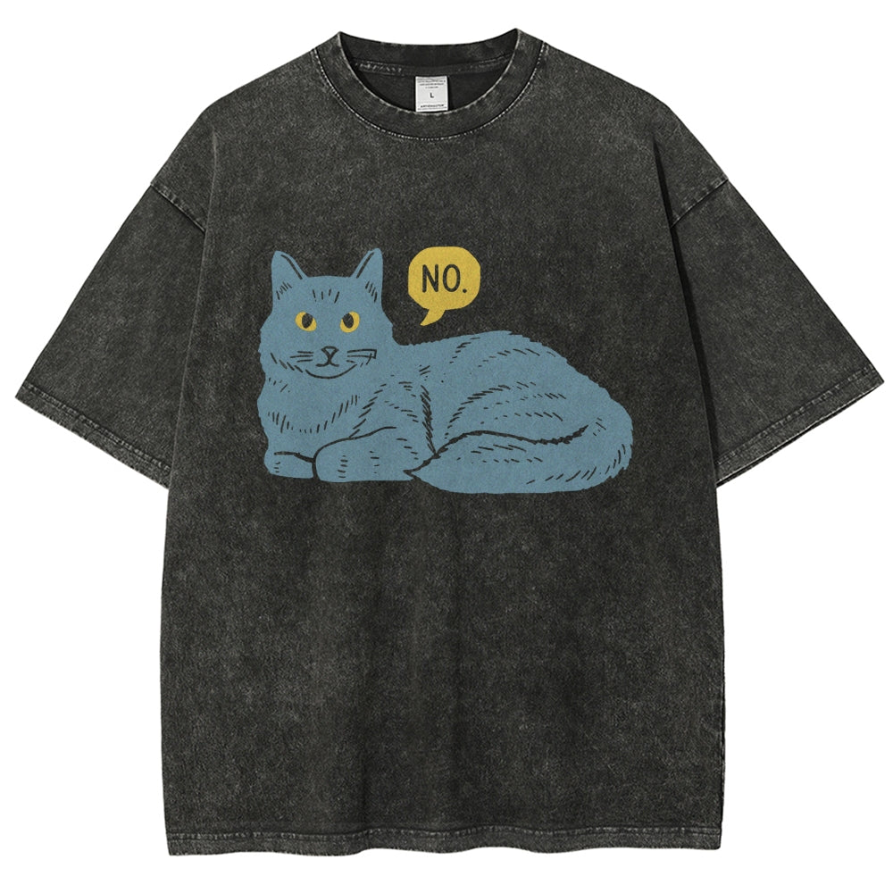 No Cat Washed T-Shirt