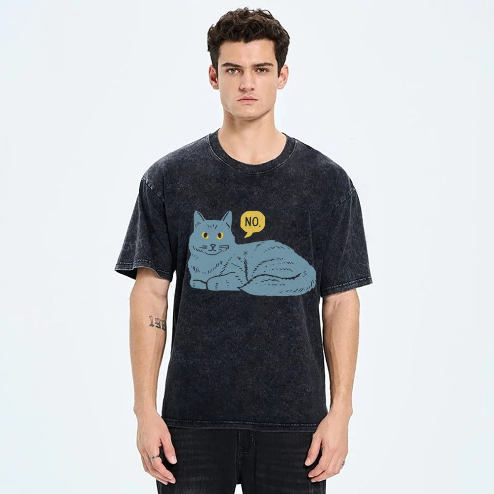No Cat Washed T-Shirt
