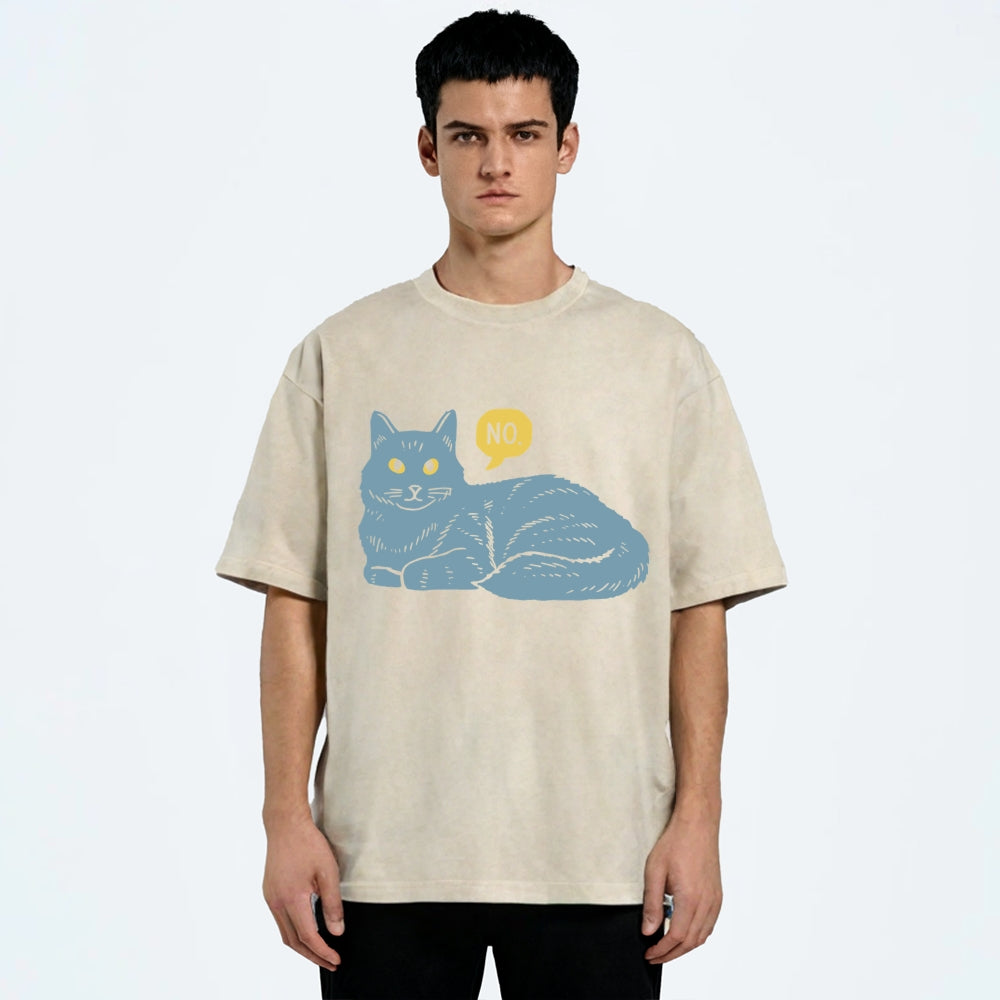 No Cat Washed T-Shirt