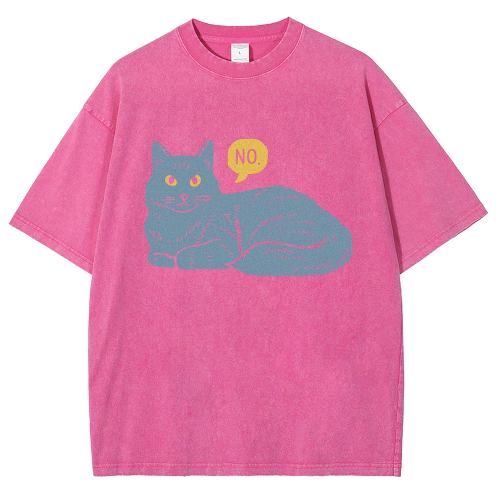 No Cat Washed T-Shirt