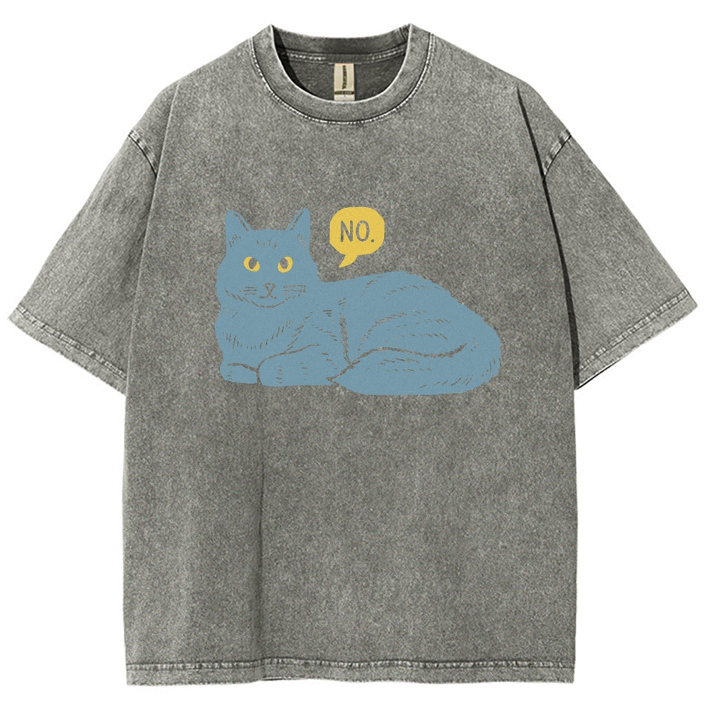 No Cat Washed T-Shirt