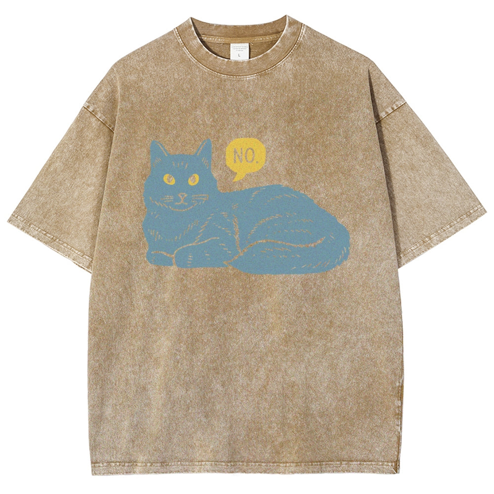 No Cat Washed T-Shirt