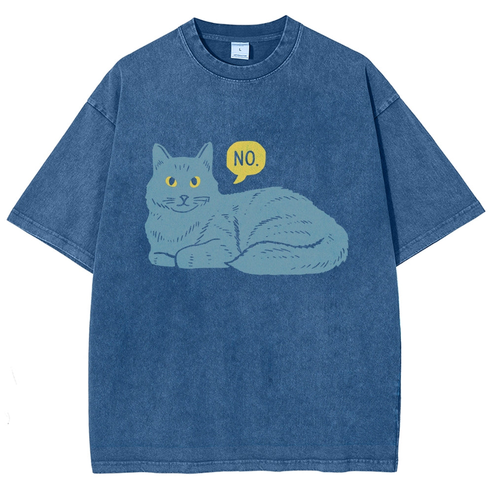 No Cat Washed T-Shirt