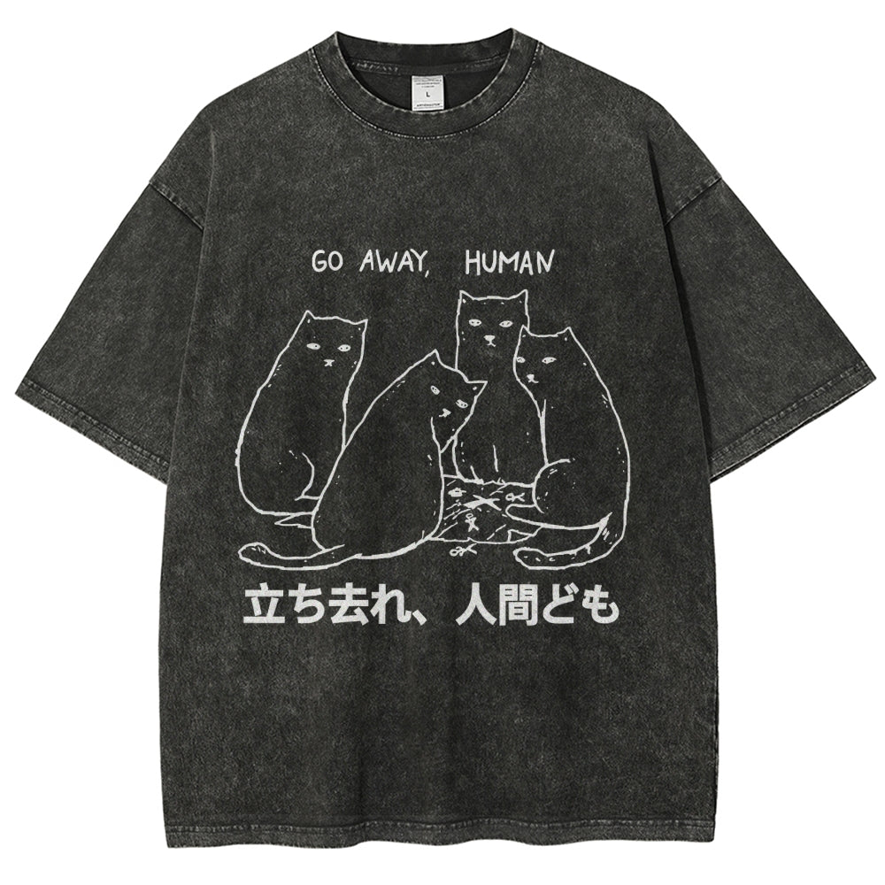 Cat That Curses Humans Washed T-Shirt