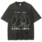 Cat That Curses Humans Washed T-Shirt