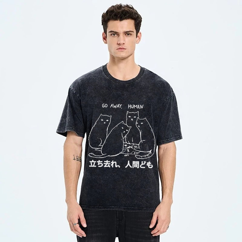 Cat That Curses Humans Washed T-Shirt