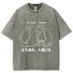 Cat That Curses Humans Washed T-Shirt