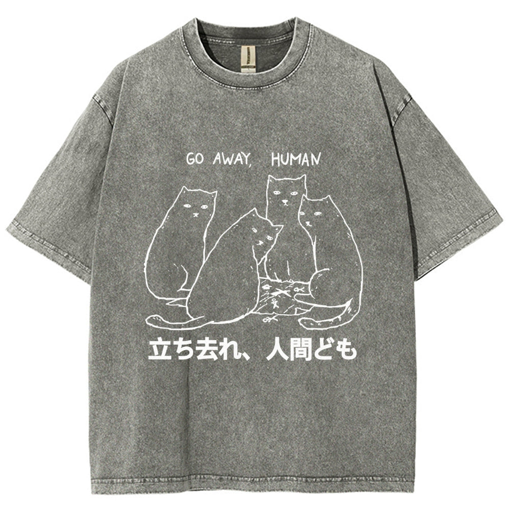 Cat That Curses Humans Washed T-Shirt