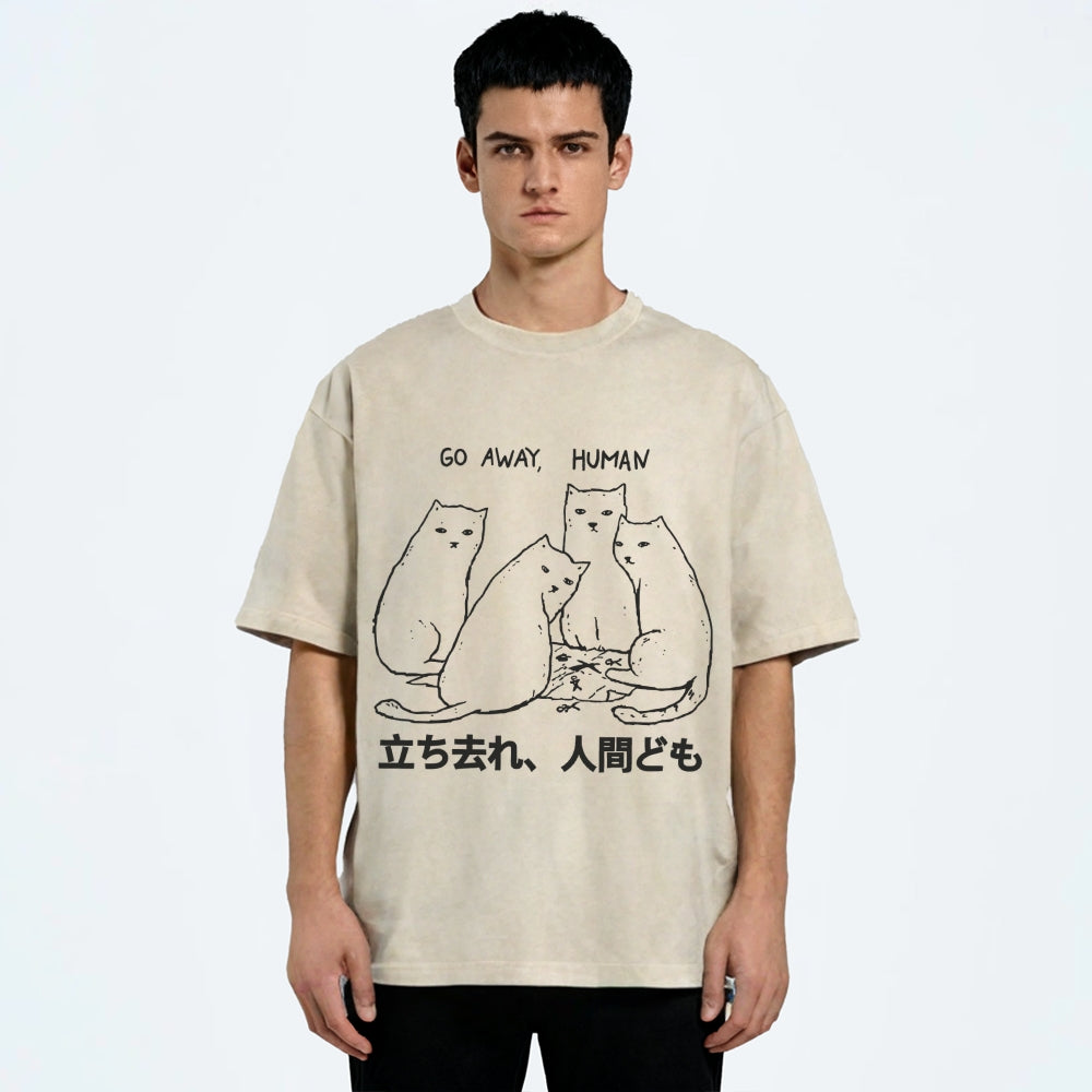 Cat That Curses Humans Washed T-Shirt
