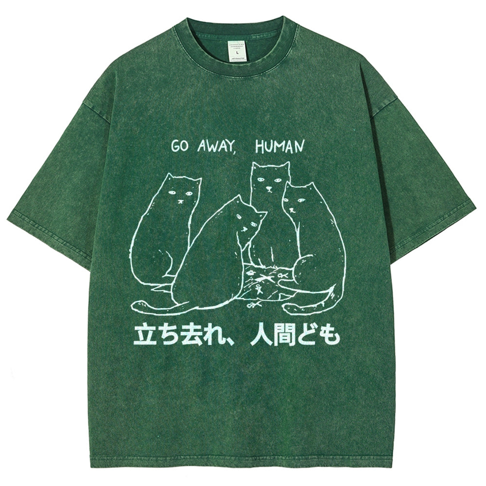 Cat That Curses Humans Washed T-Shirt