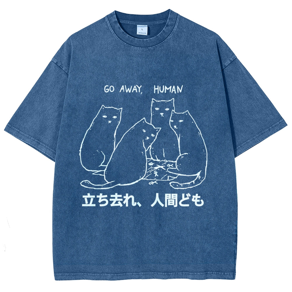 Cat That Curses Humans Washed T-Shirt
