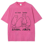Cat That Curses Humans Washed T-Shirt