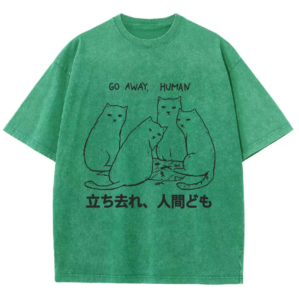 Cat That Curses Humans Washed T-Shirt
