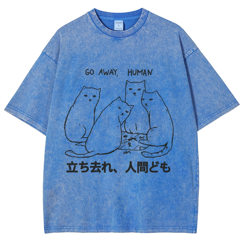 Cat That Curses Humans Washed T-Shirt