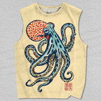 Unisex Octopus Printed Tank Top