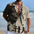 Horror Monster Printed Hawaiian Shirt