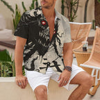 Horror Monster Printed Hawaiian Shirt