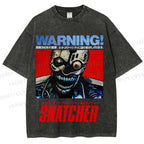 Unisex Snatcher Neo Kobe City Waring Printed Washed Tee