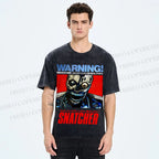 Unisex Snatcher Neo Kobe City Waring Printed Washed Tee