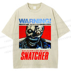 Unisex Snatcher Neo Kobe City Waring Printed Washed Tee