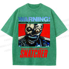 Unisex Snatcher Neo Kobe City Waring Printed Washed Tee