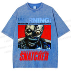 Unisex Snatcher Neo Kobe City Waring Printed Washed Tee