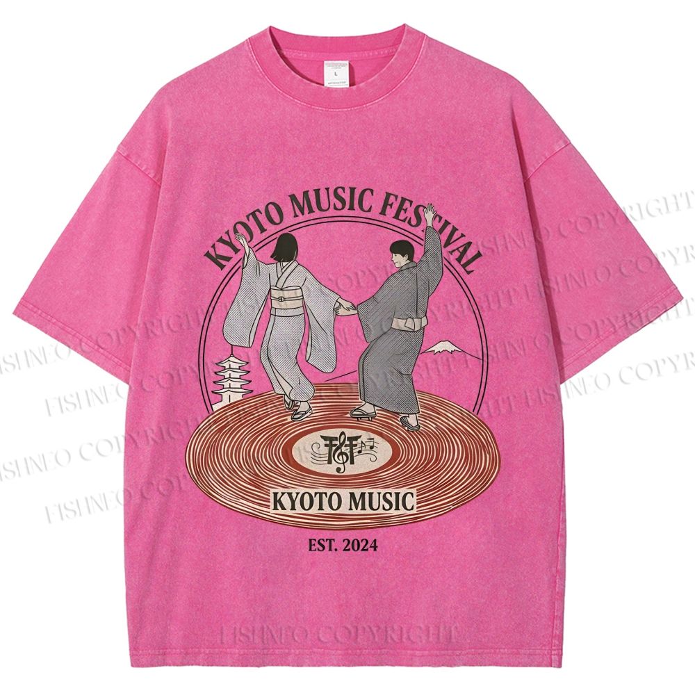 Unisex Kyoto Music Festival Printed Washed Tee