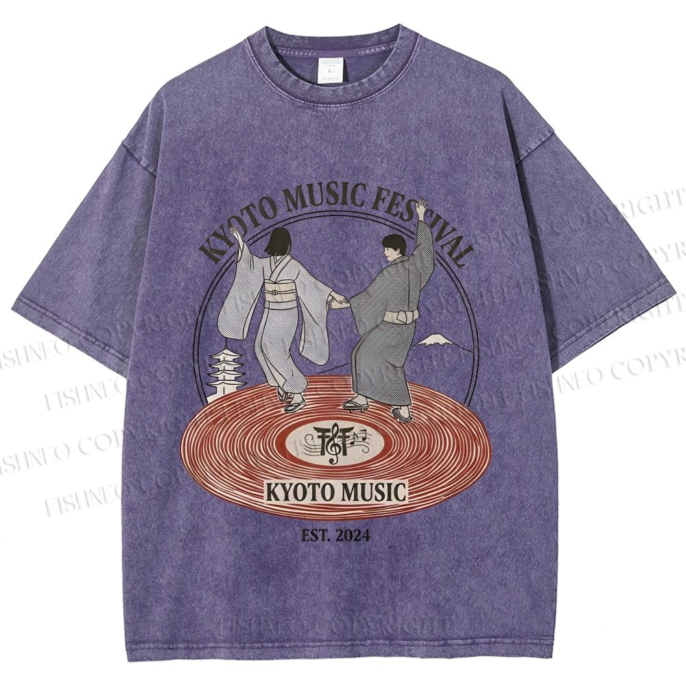 Unisex Kyoto Music Festival Printed Washed Tee