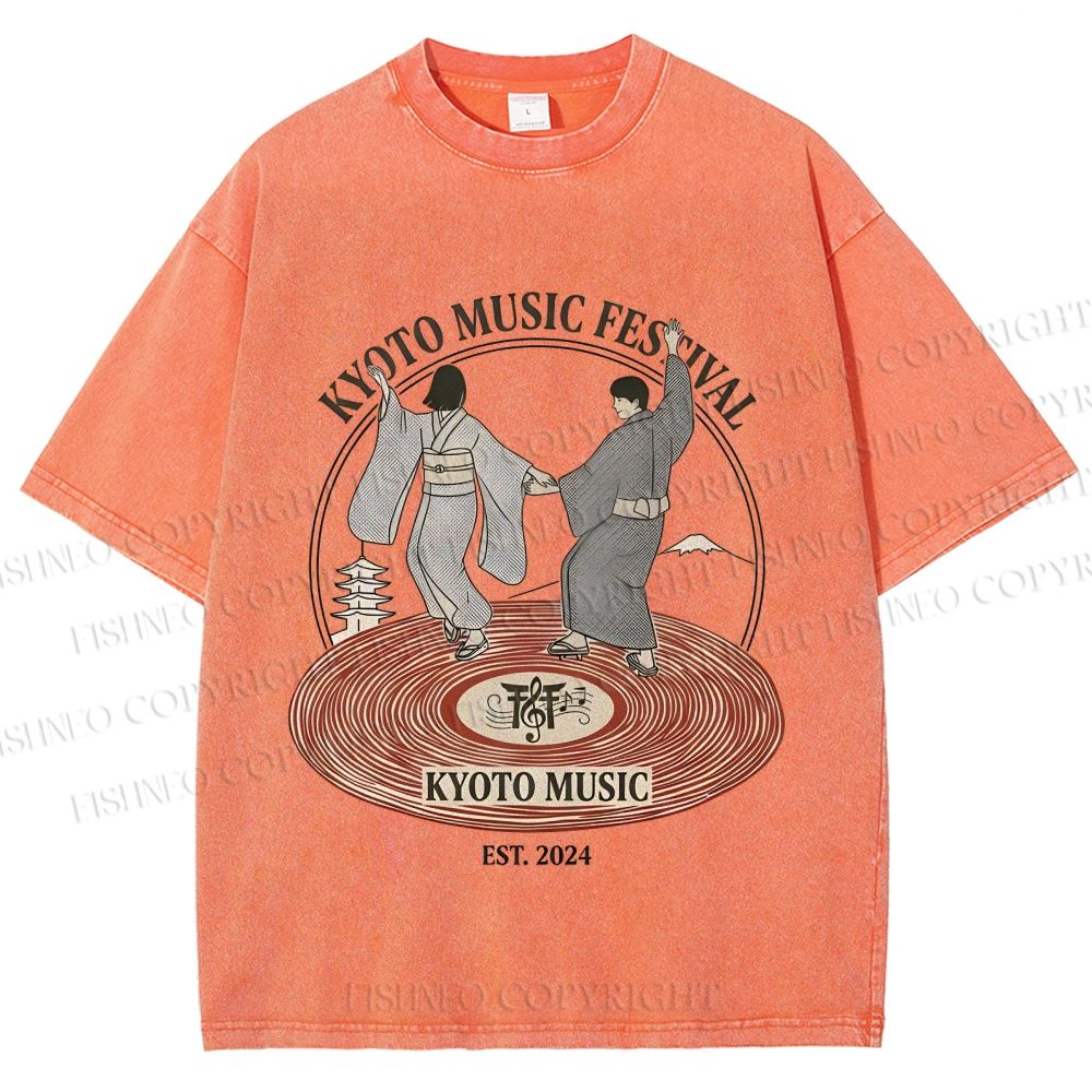 Unisex Kyoto Music Festival Printed Washed Tee