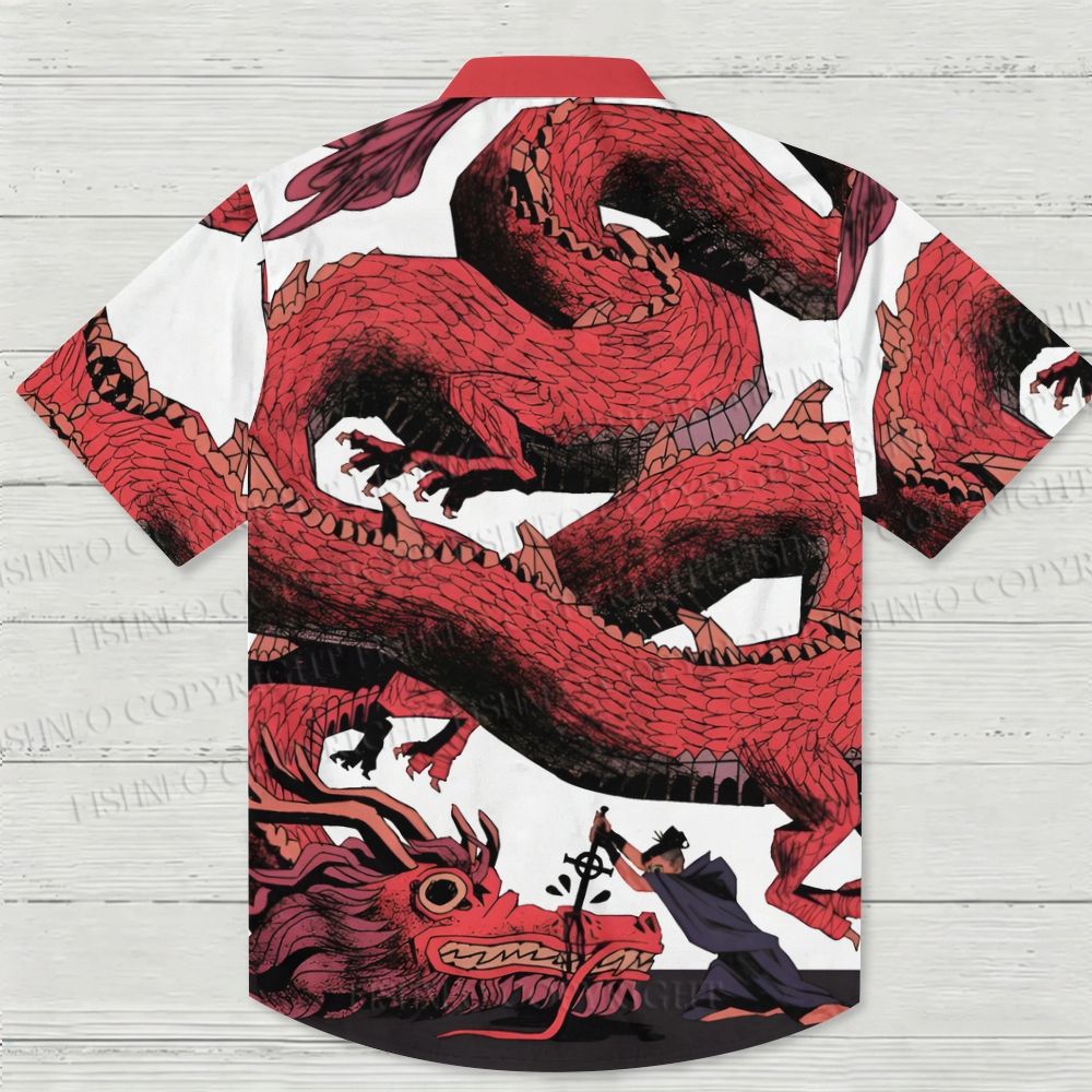 Giant Red Dragon Hawaiian Shirt
