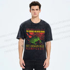 Unisex The Horrors Are Never Ending Printed Washed Tee