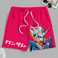 Men's Gundam Exia Printed Casual Beach Plus Size Shorts