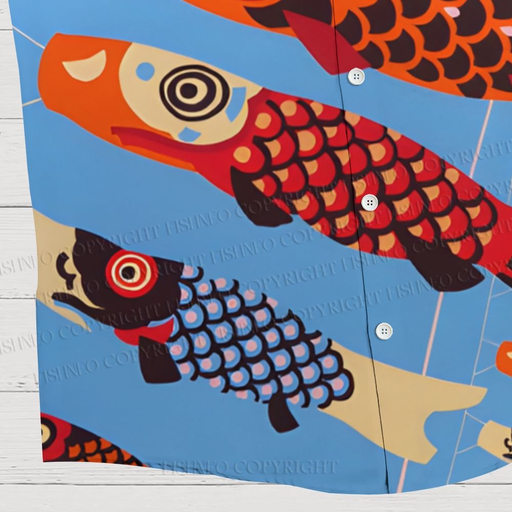 Japanese Koi Flag Hawaiian Shirt