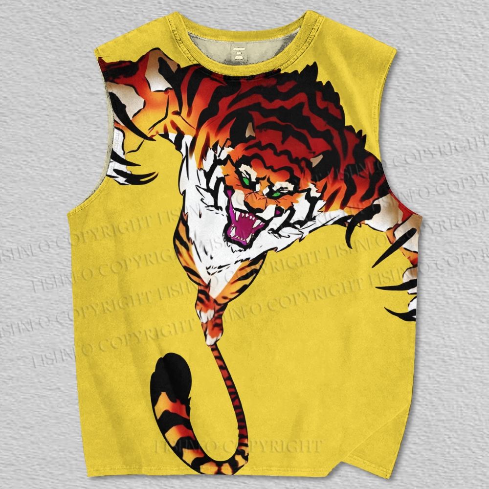 Unisex Tiger Roar Printed Tank Top
