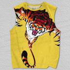 Unisex Tiger Roar Printed Tank Top