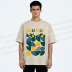 Unisex Bauhaus Design Printed Washed Tee