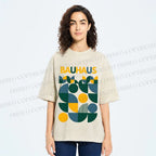 Unisex Bauhaus Design Printed Washed Tee