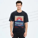 Unisex Yayoi Kusama Mount Fuji Printed Washed Tee